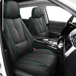 ILMO Seat Covers for Dodge Challenger 2008-2023 (Black&Green,Front Set)