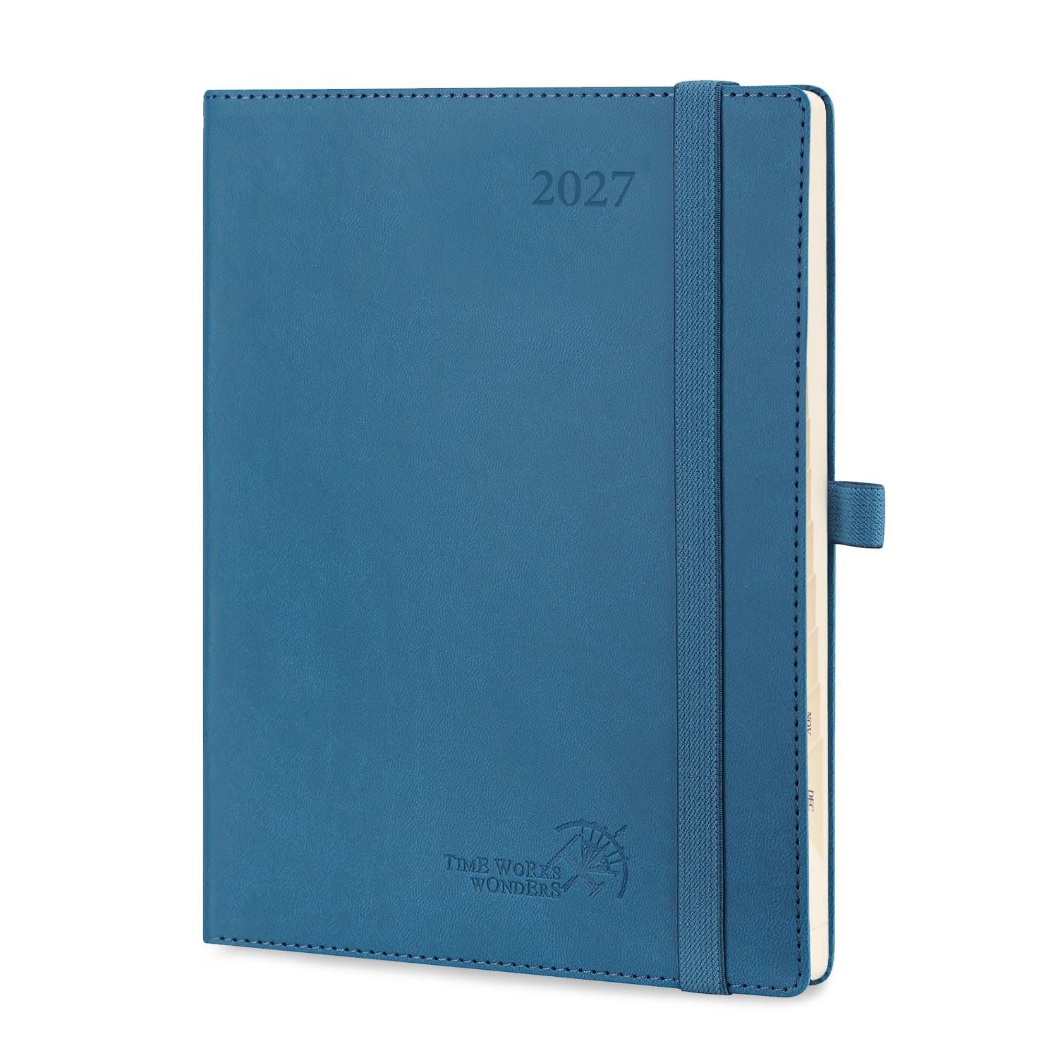 POPRUN 2027 Diary A5 Week to View – PU Leather, Vertical Work Planner | Weekly P