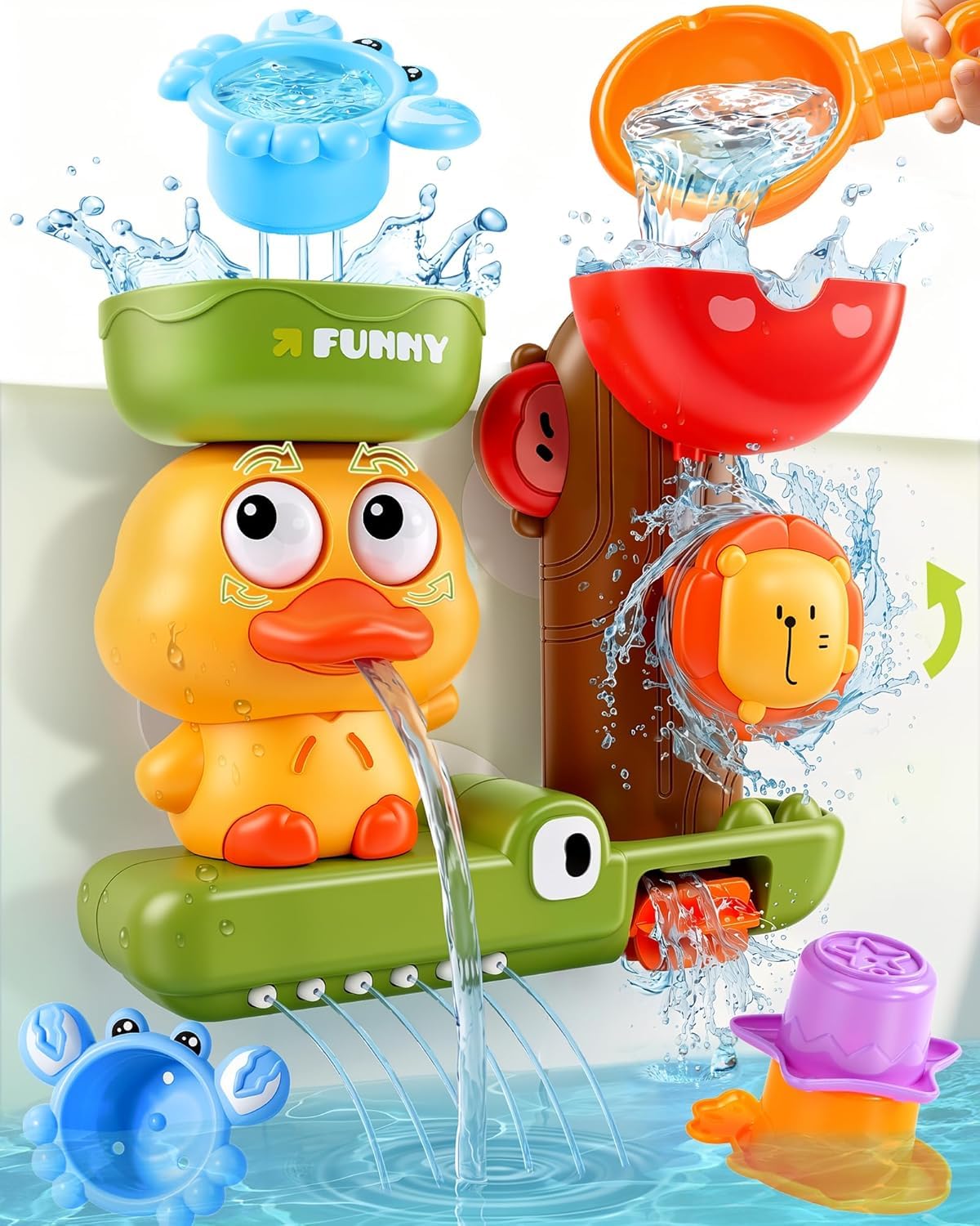 Baby Bath Toys for 1 Year Old Boys Girls Gifts, No Hole No Mould Duck Toy | Kids