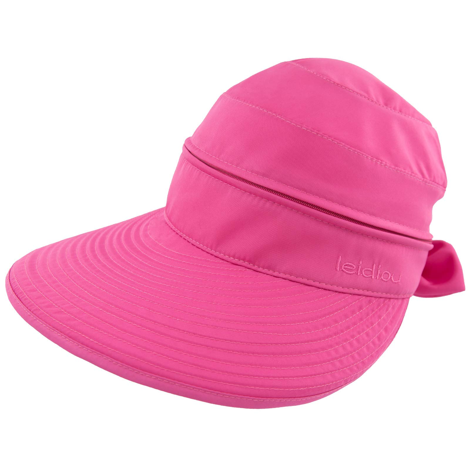 XIAOHAWANG Women Sun Visor Hats UPF 50+ Wide Brim Summer Caps UV Protection Pony