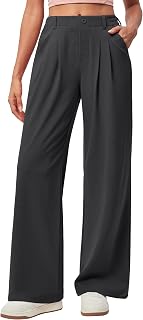 Wide Leg Dress Pants for Women Pull on Work Pants Business Casual Outfits