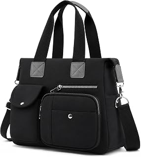 DIRRONA Fashion Women Handbag Travel Messenger Bag Large Shoulder Bags Waterproof Female Daily Casual Shoulder Bag School Nylon Handbags Black