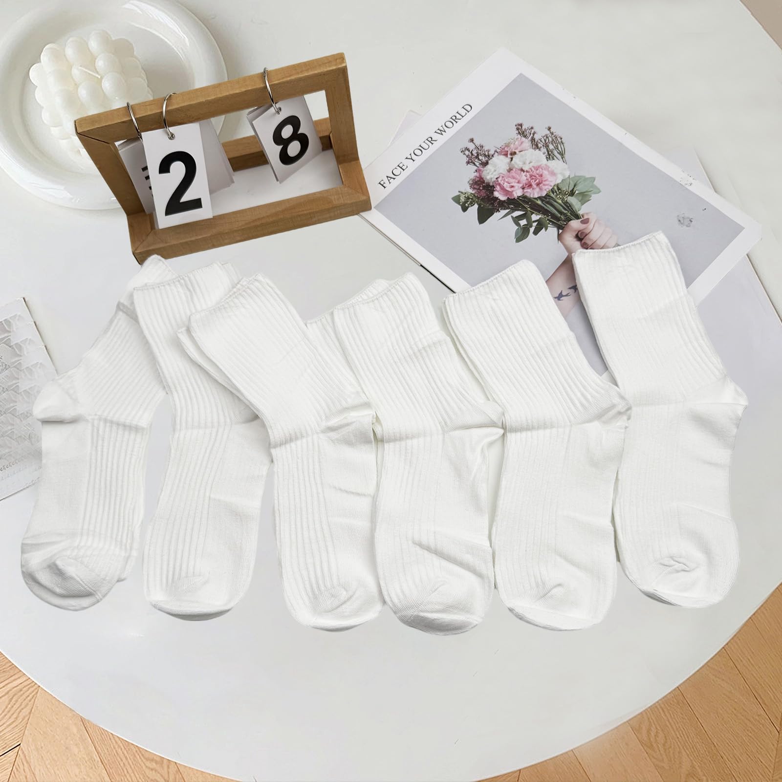 Cute Casual Cotton Socks for Women Neutral Athletic