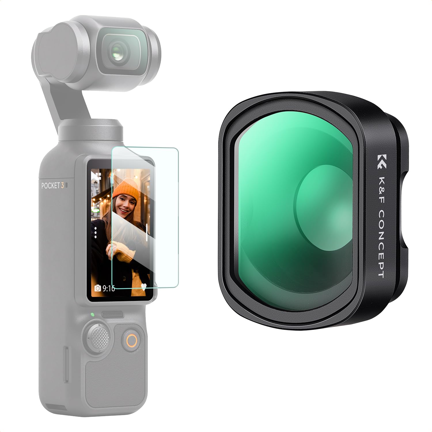 K&F CONCEPT 10X Macro Lens Compatible with DJI Osmo Pocket 4/3 | Close Up Filter