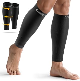 CAMBIVO Calf Compression Sleeves for Men & Women, 2 Pairs, Calf Support