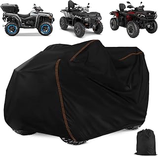 Waterproof ATV Cover,XXL Large 4 Wheeler Cover 420D Outdoor Storage Cover | 2-UP Quad Cover Compatible with Polaris Sportsman 570,Can am Outlander 570 800,Cforce 600 800,Arctic Cat Snowproof Protection