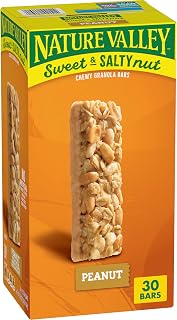 Nature Valley Sweet & Salty Peanut Granola Bars, 30 ct, 36 oz | Savory Peanuts with Sweet Granola, No Artificial Flavors, Colors, or High Fructose Corn Syrup, Great for Lunch Boxes