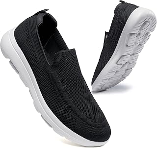 konhill Men's Slip-On Sports Shoes – Lightweight, Breathable and Comfortable for Walking, Fitness and Gym Without Laces