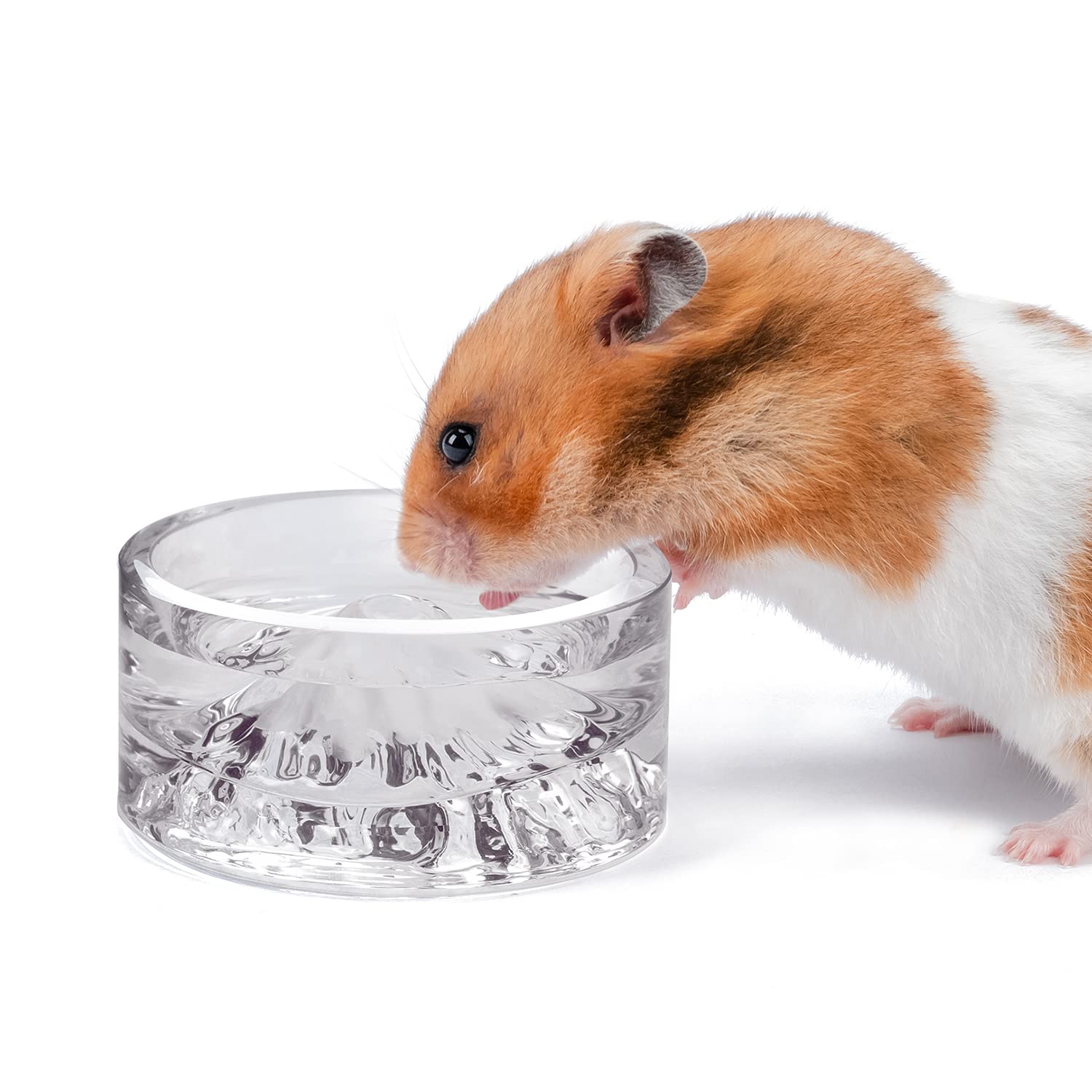 Niteangel Hamster Feeding & Water Bowl: - Mount Fuji Series Glass Drinking Bowls