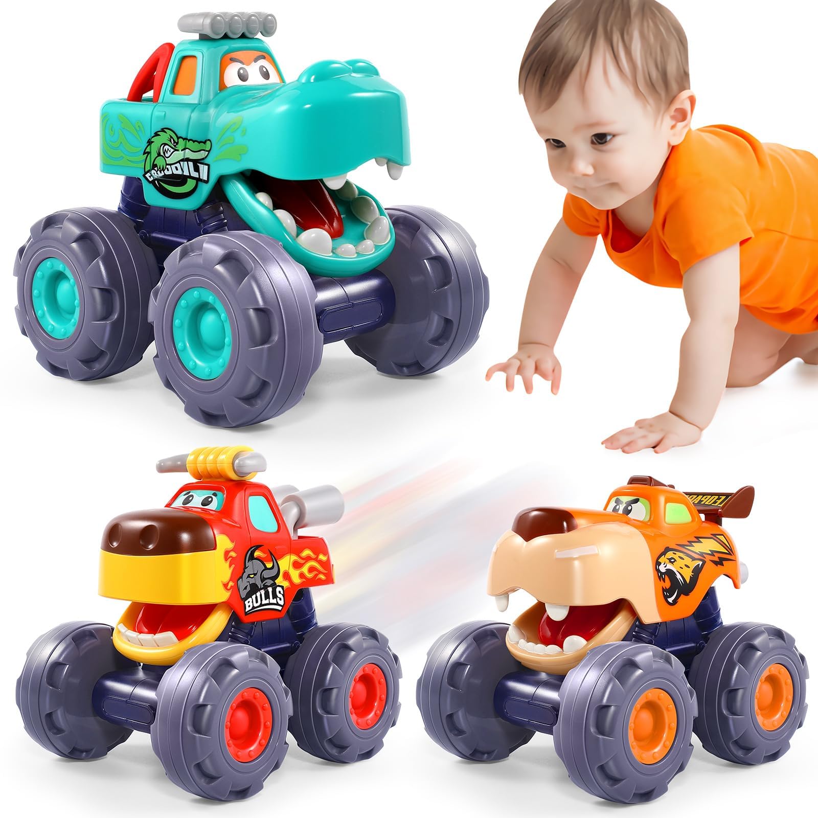 OCATO Cars Toys for 1 Year Old Boy Gifts First Birthday Gifts for Boys | Pull Ba