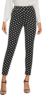 SweatyRocks Women's Dress Pants Stretchy High Waisted Skinny Work Leggings