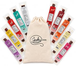 Jerky.com 12pc Meat Sticks Variety Pack - Exotic Jerky Gifts for Men