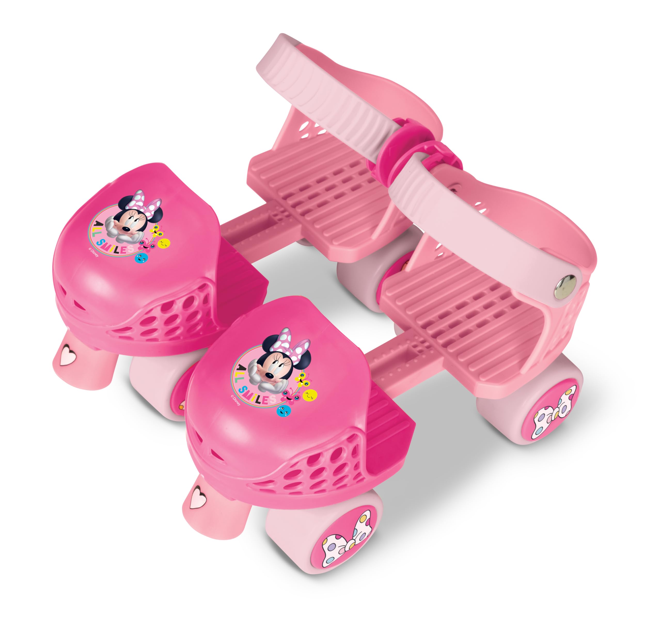 Minnie Mouse Junior Skates Includes Knee and Elbow Pads, Size Adjustable Design 