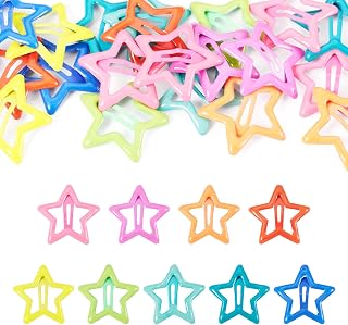 20 Pieces Metal Star Hair Clips for Teen Girls Women Small Y2K Barrettes Non Slip Hair Accessories Cute Candy Colors Cartoon