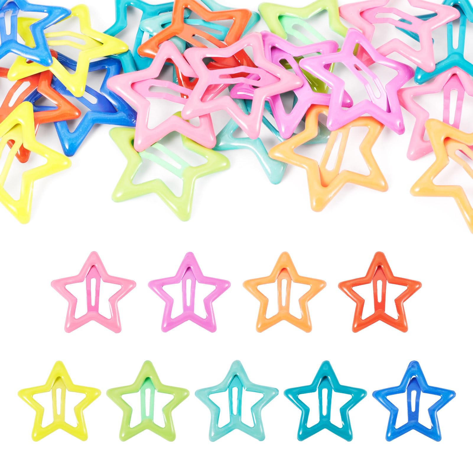 20 Pieces Metal Star Hair Clips for Teen Girls Women Small Y2K Barrettes Non Sli