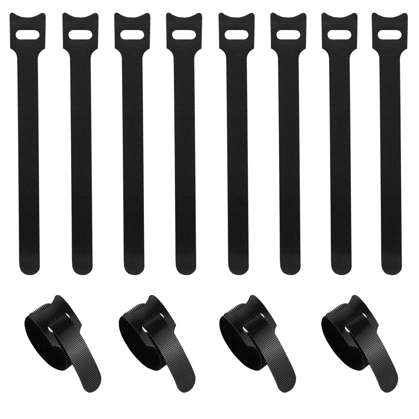 120 Pack 6 Inch Reusable Cable Ties Black Cable Ties for Under Desk, PC and Home
