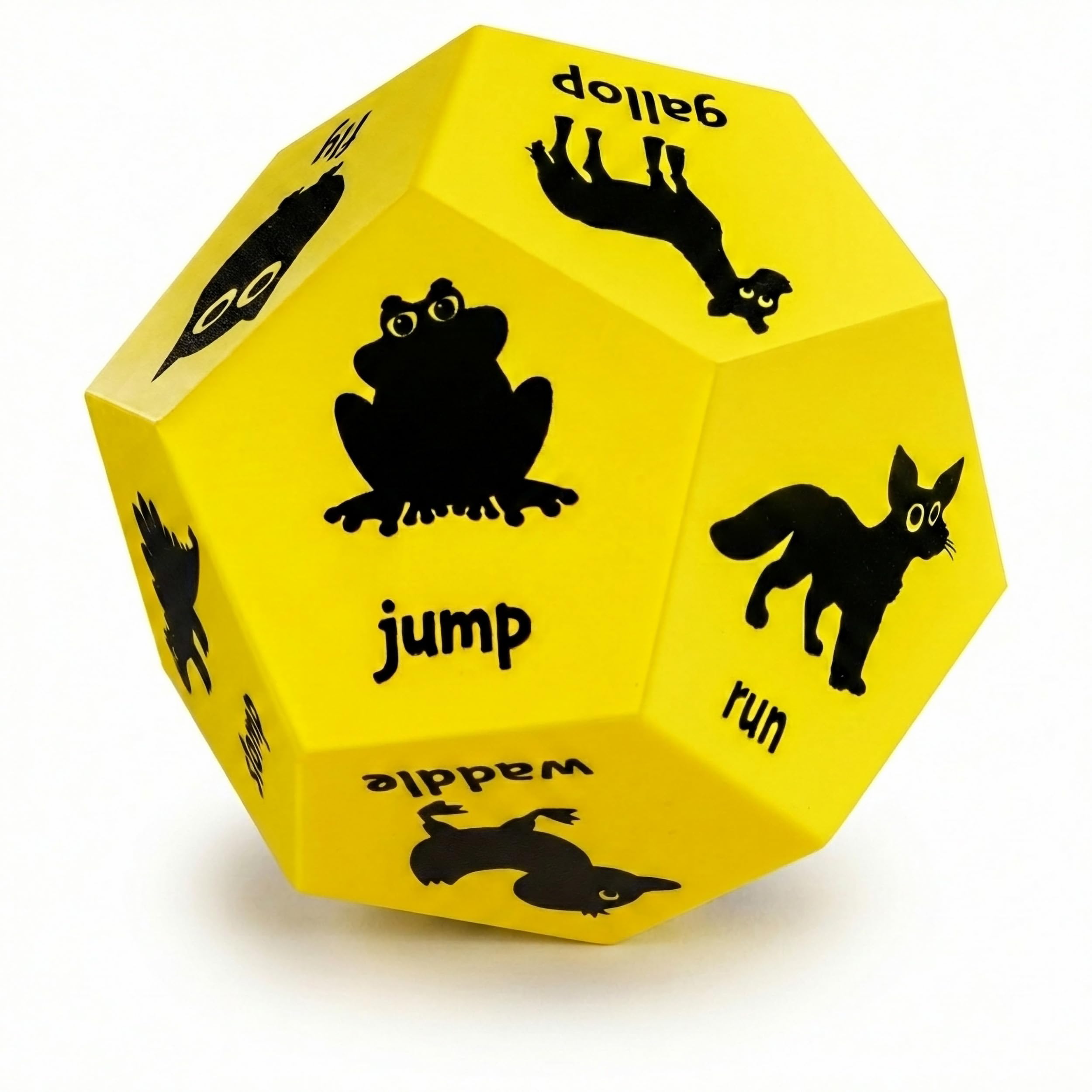 Covelico Exercise Dice for Kids - Animals, 12-Sided Foam Dice, PE Equipment | Gr