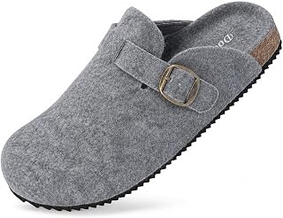 Dokela Women's Men's Winter Felt Slippers Clogs and Mules