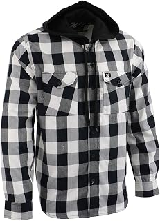 Milwaukee Leather Men’s Casual Cotton Flannel Plaid Long Sleeve Button Down Cotton Shirts