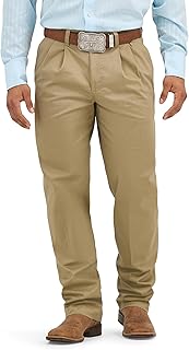 Wrangler Riata Pleated Relaxed Fit Casual Trousers for Men