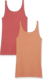 Amazon Essentials Women's Slim Fit Tank Top with Spaghetti Straps Pack of 2