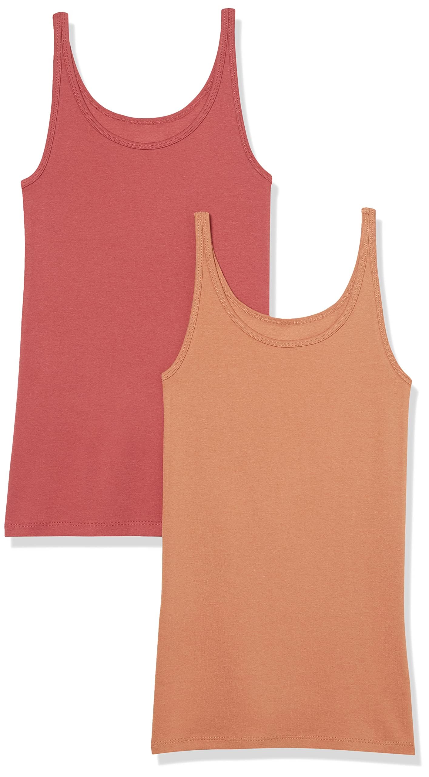 Amazon Essentials Women's Slim Fit Tank Top with Spaghetti Straps Pack of 2