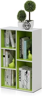 Frenno LUDER Bookshelf 5 Cubes W 12.7 x D 23.9 x H 49.5 cm White for Living Room Bedroom Home Office