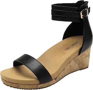 DREAM PAIRS Women's Open Toe Platform Wedge Sandal