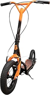 Zinc Neochrome BMX Scooter for Kids Ages 6+ – 12 Inch Big Wheel Stunt Scooters with 360 Degree Handlebar Spin, Front & Rear Brakes, Steel Frame, Off-Road Tyres