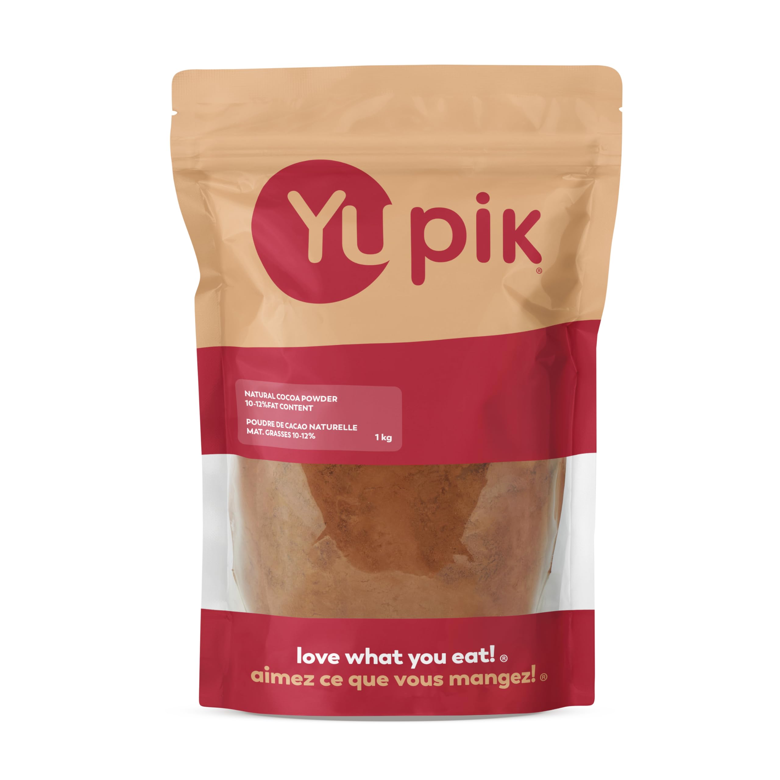 Yupik Natural Cocoa Powder 1kg, Gluten-Free, Vegan, Kosher, Aromatic, Unsweetene
