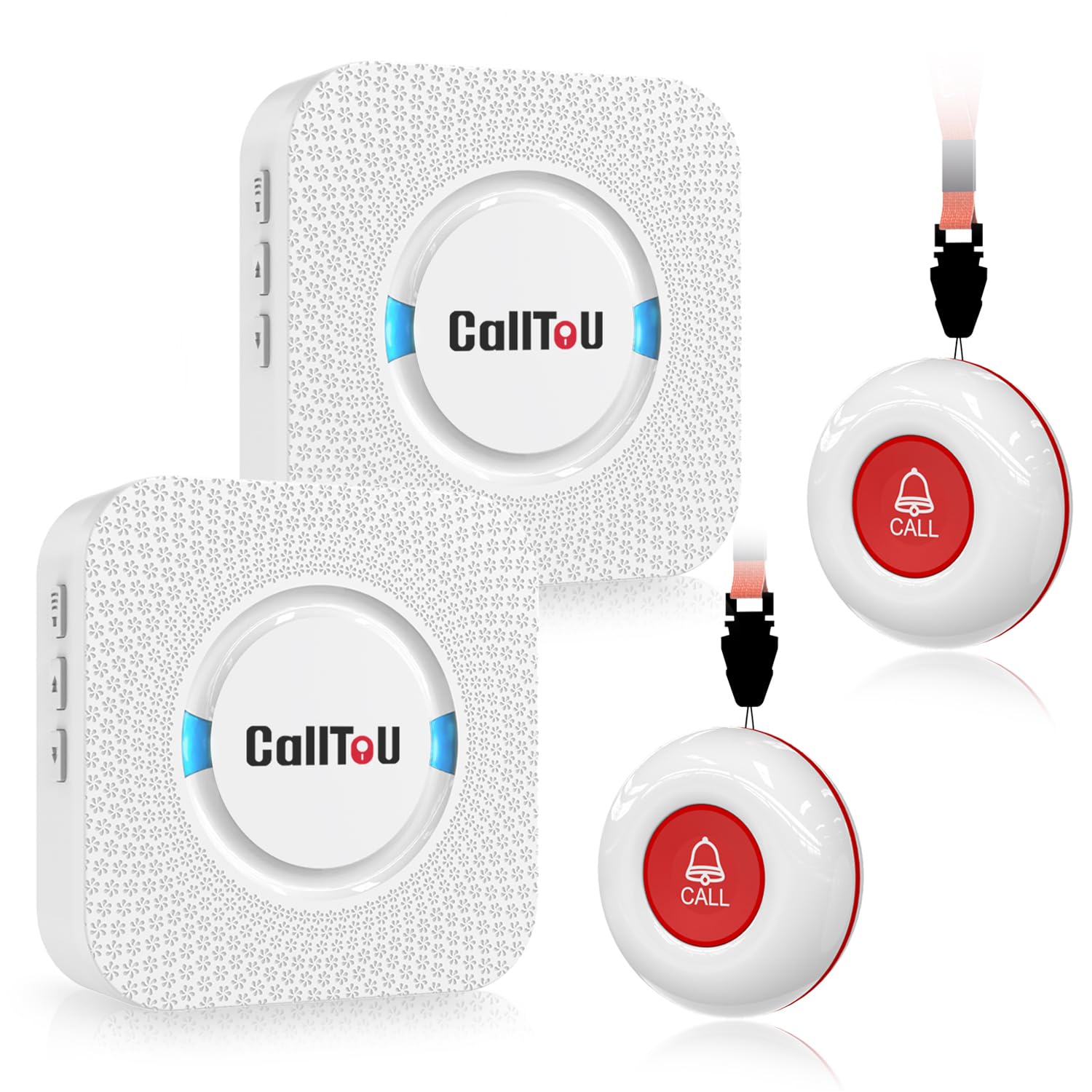 CallToU Caregiver Pager with 2 Wireless Call Button for Elderly at Home | Easy U
