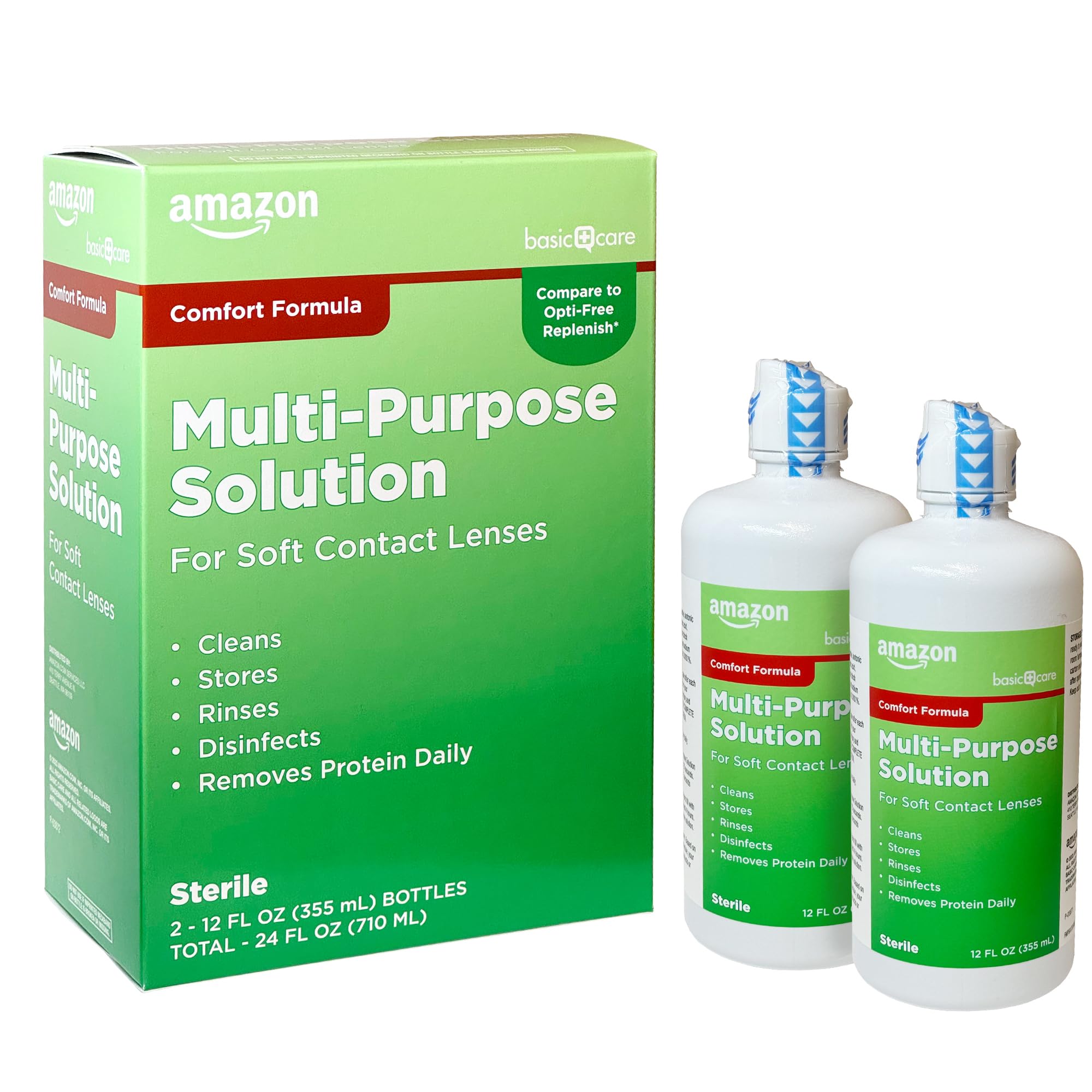 Amazon Basic Care- Multi-Purpose Solution for Soft Contact Lenses - Comfort Form