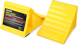 PR1ME Wheel Chocks, Non Slip Base, 2 PCS Tyre Saver Stoppers Suitable for Most Tyre Sizes, Ideal Chocks for RV, Trailer, Without Rope, Lightweight, Easy to Carry, Helps Keep Your RV Trailer in Place