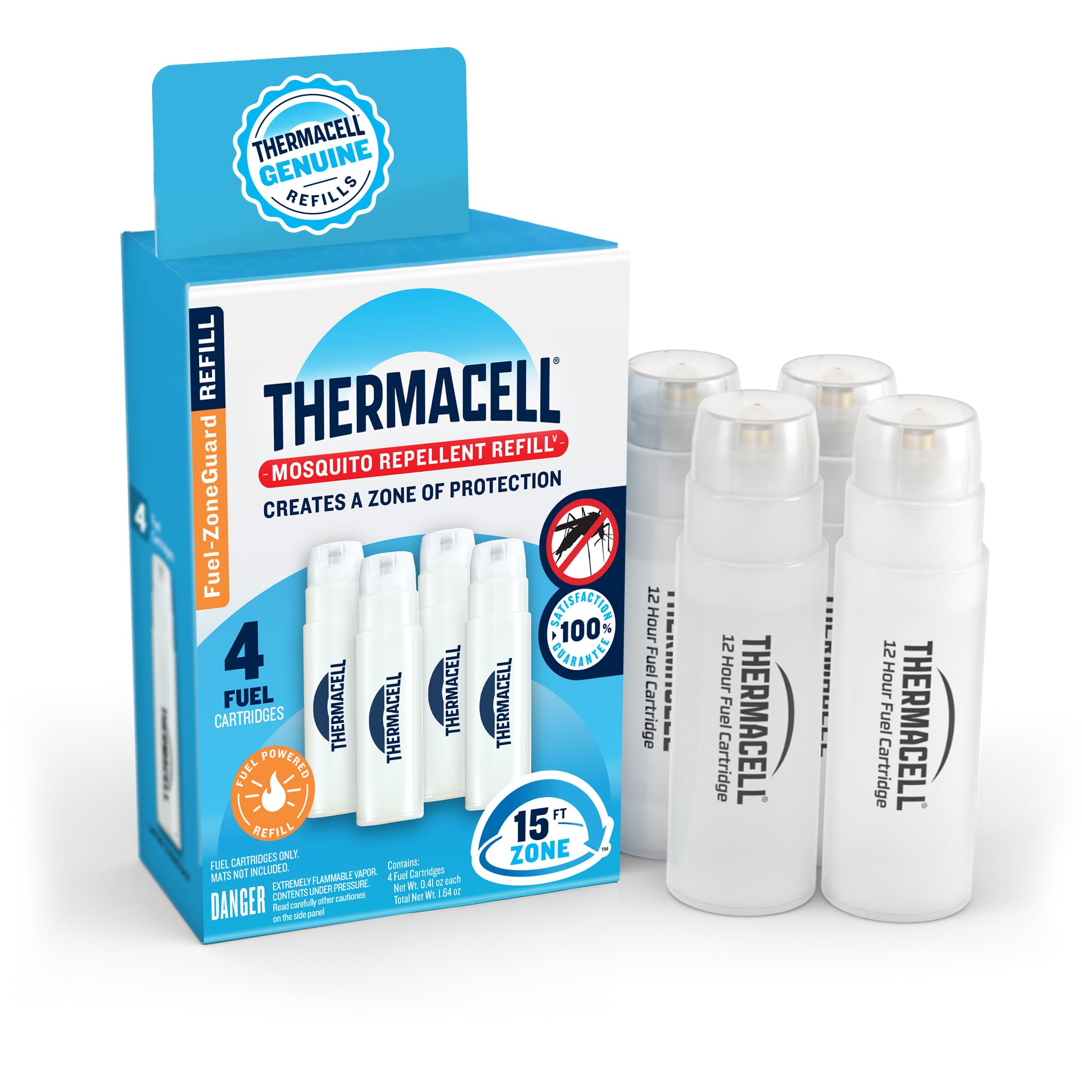 Thermacell Fuel-ZoneGuard Mosquito Repellent Butane Only Refills, 48-Hr | 15-FT 