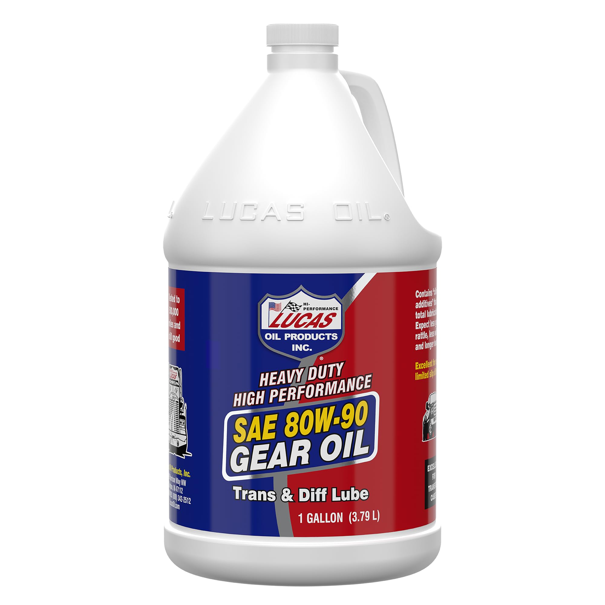 Lucas Oil 10046 Heavy Duty 80W-90 Gear Oil - 1 gal | Contains special anti-wear 