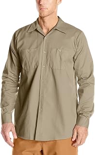 Red Kap Men's Wrinkle Resistant Cotton Work Shirt, Regular Fit, Long Sleeve Shirt (Pack of 1)
