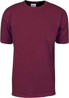 Shaka Wear Men's T Shirt – Max Heavyweight Cotton Short Sleeve Crew Neck Plain Tee Top Tshirts Regular Big Tall Size S-7XL