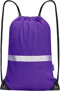 AYKRM Mochila con cordón de 11 colores, Púrpura, Mochila con cordón
