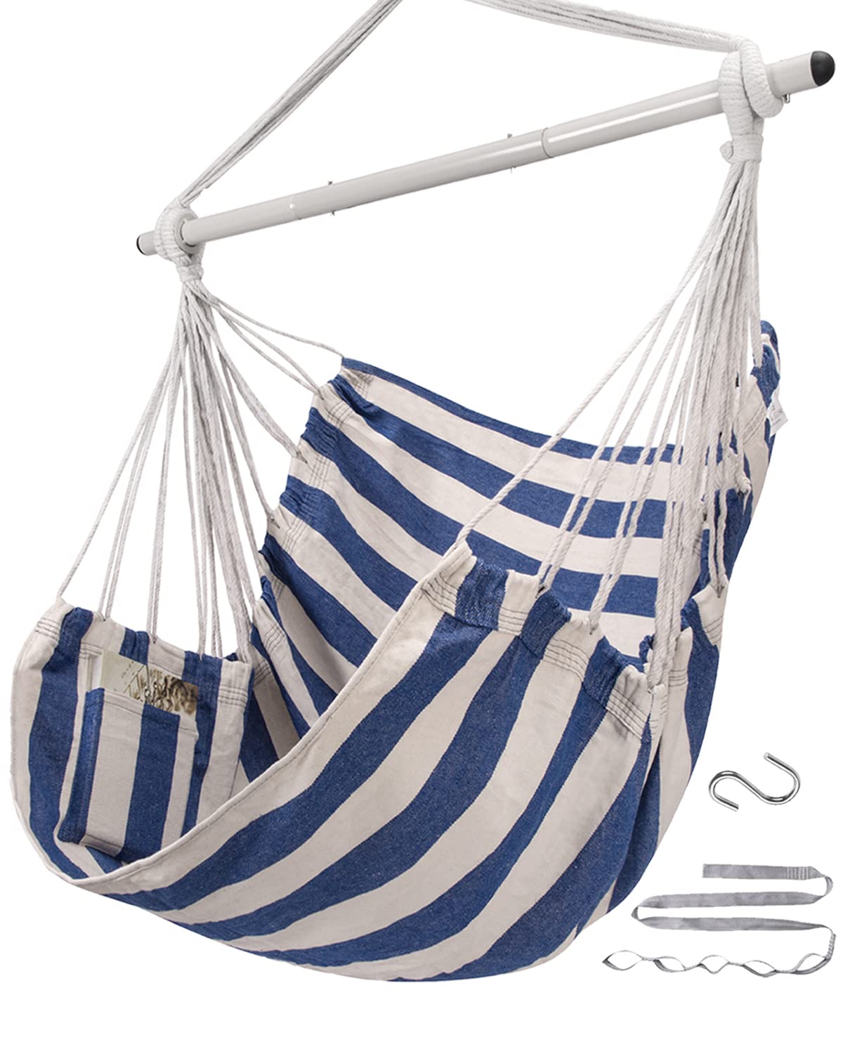 ADVOKAIR Hammock Chair Swing 500lbs Steel Bar Multi-Size Bedroom&Porch | Anti-sl