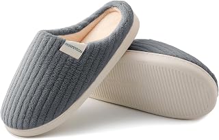 HUXMEYSON Womens Slippers Fuzzy House Slippers, Cozy Slippers for Women Indoor Fluffy Outdoor Slippers with Anti-Skid Sole