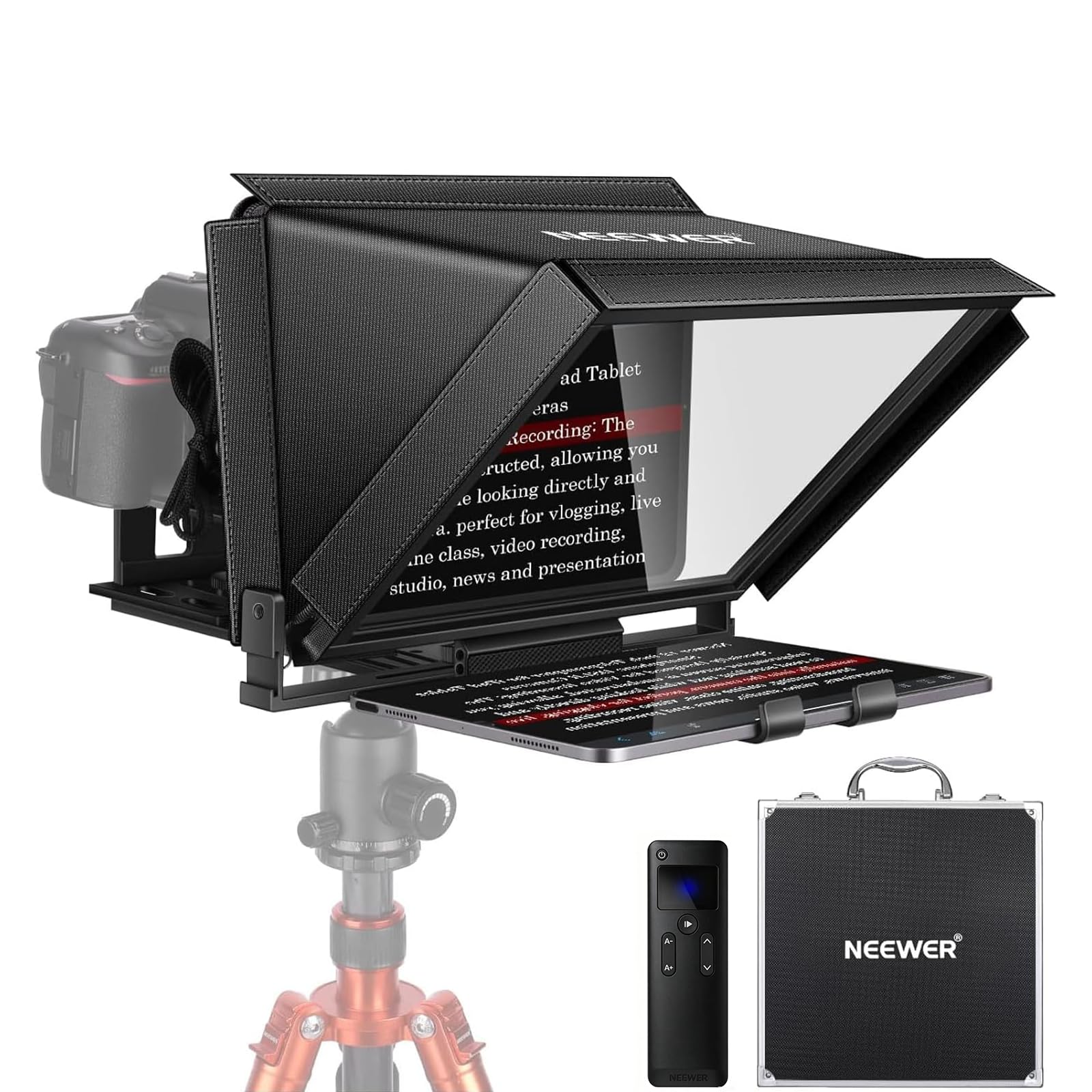 NEEWER X12 14 Inch Aluminum Alloy Teleprompter for iPad Tablet Phone Camera | Wi