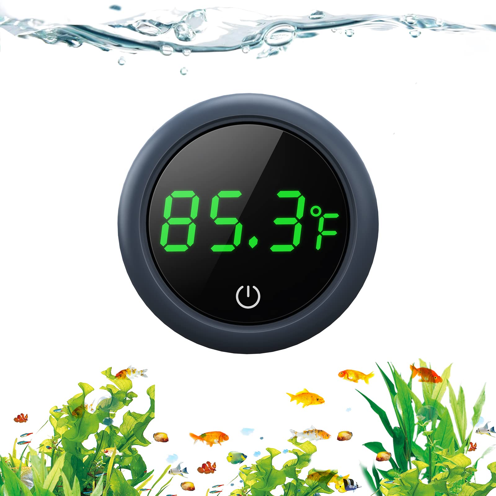 PAIZOO Aquarium Thermometer Digital, Highly Accurate Fish Tank Thermometer | LED