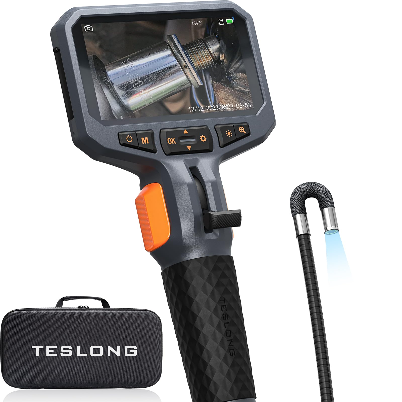 Teslong Articulating Borescope for Mechanic Automotive HVAC Wall Inspection | 2.