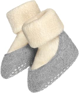 FALKE Unisex Baby Baby Cosyshoe Slipper Socks Anti-Slip Nubs Printed On Felt Sole Improved Grip Thick Comfortable Warm Full Inner Plush Breathable Climate-Regulating Odour-Neutralising Wool 1 Pair