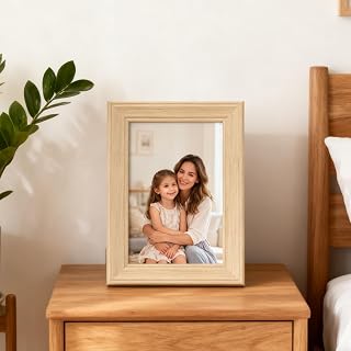 5 x 7 Inch Grain Photo Frame Rustic Decorative Photo Frame Table Frame Wall Mount for Home Office Decoration