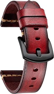 BINLUN Strap Watch Leather Strap Watch 18 mm 20 mm 22 mm 24 mm 26 mm Strap Smartwatch Strap Smartwatch Quick Release Strap Vintage Gradient Leather Bracelet Watch Cowhide Leather for Men Women