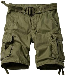 Camo Cargo Shorts for Men Cotton Casual Wild Outdoor Work Relaxed Fit Shorts with Multi-Pocket