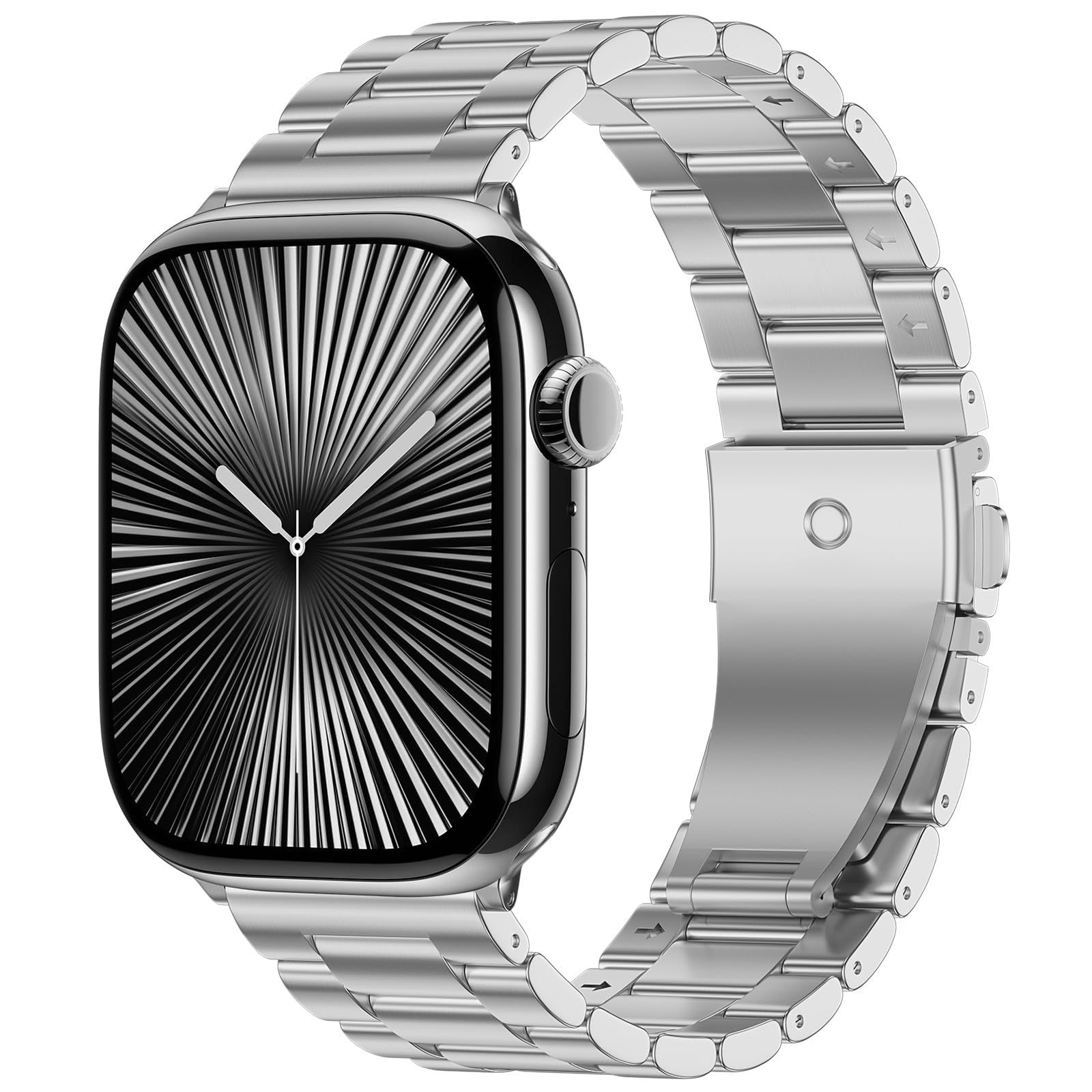 Men Stainless Steel Metal Band Compatible with Apple Watch 49/46/45/44/42/41/40/