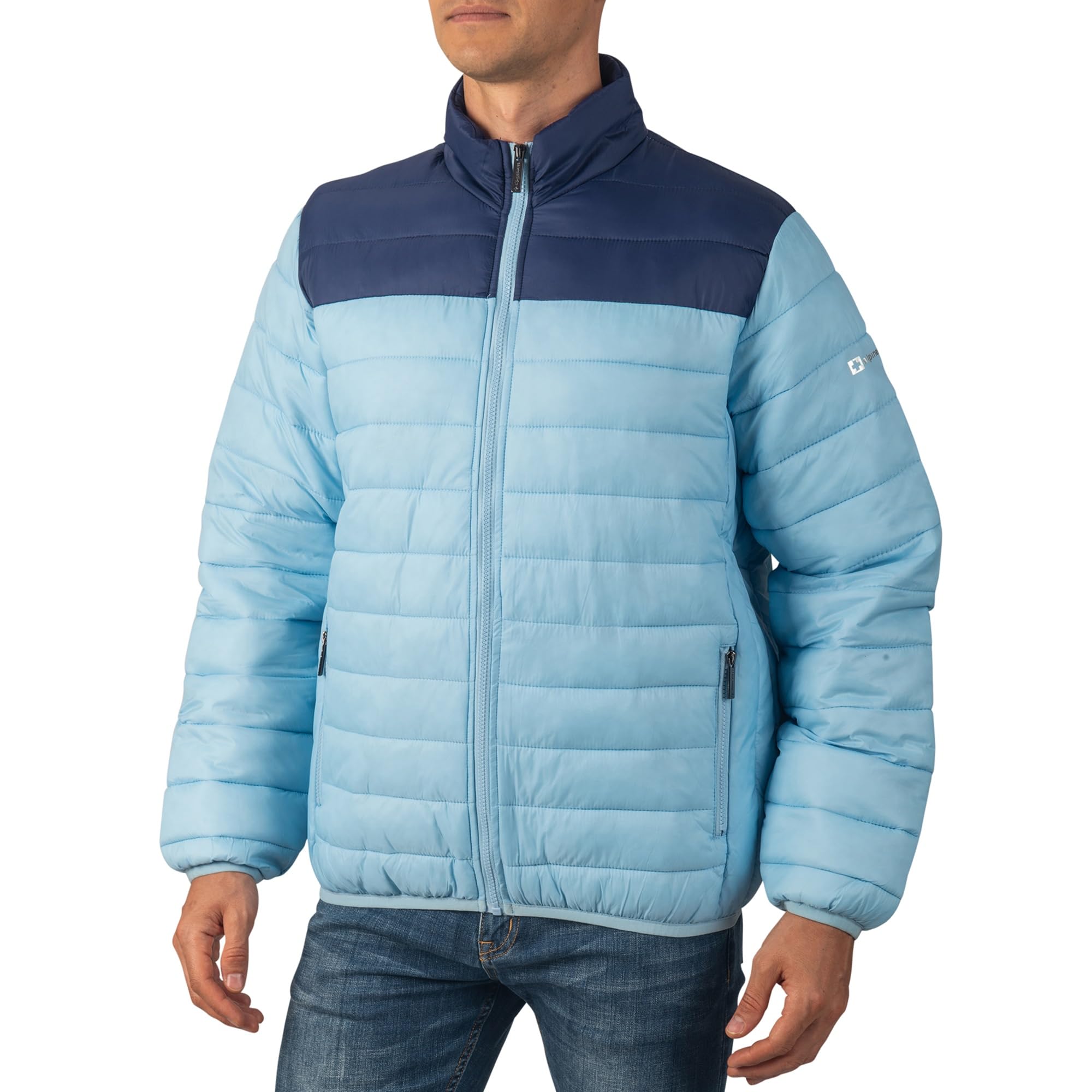alpine swiss Niko Men's Down Alternative Jacket Quilted Coat Packable Warm and L