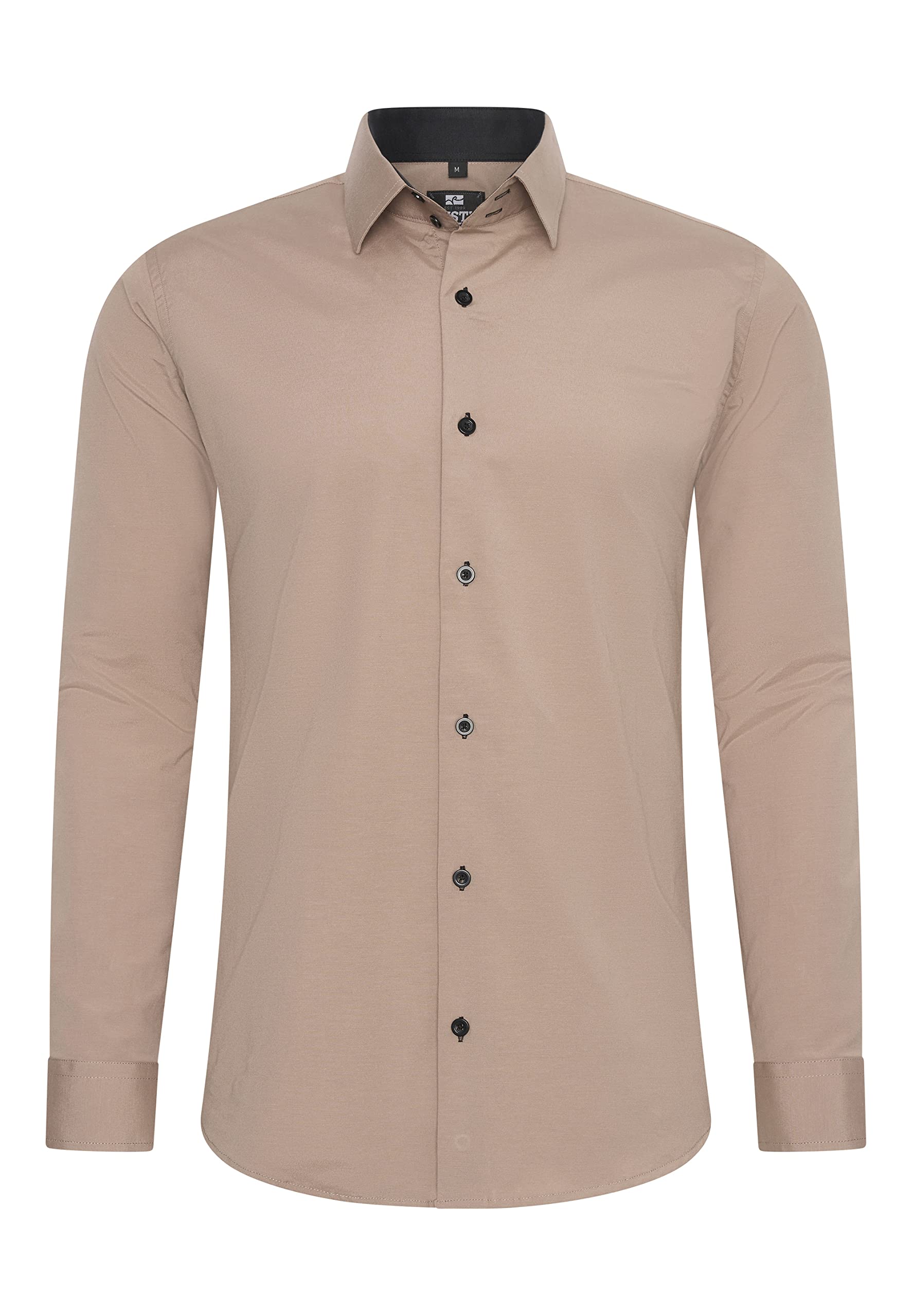 Rusty Neal Men's High Quality Slim Fit Long Sleeve Stretch Contrast Shirt Leisur